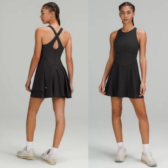 lululemon athletica Dresses & Skirts - SOLD Lululemon Court Crush Dress  in Black Size 8